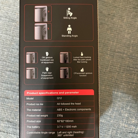 360° Smart Shooting Gimbal AI Phone Holder NWT - Picture 2 of 3